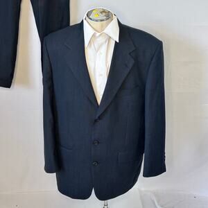 Evan-Picone 100% Wool Men’s Black Suit Jacket & Pants | Classic Tailored Fit